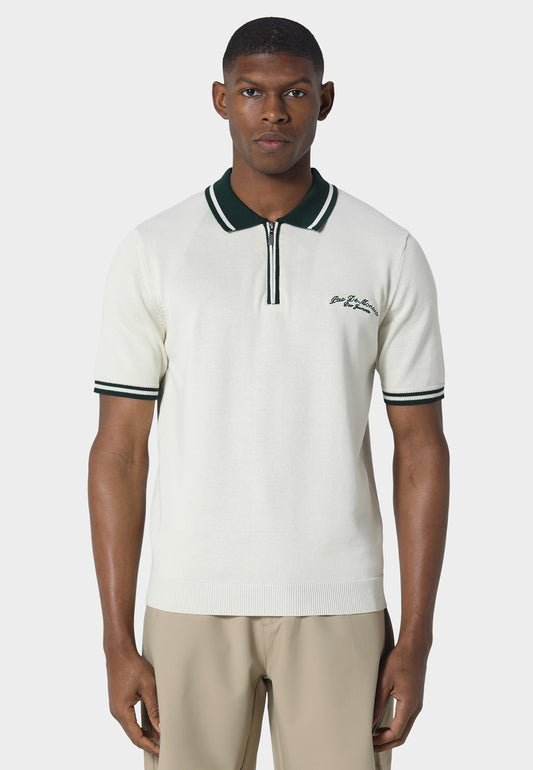 POLO PAS DE MONACO KNIT SIGNATURE OFF WHITE