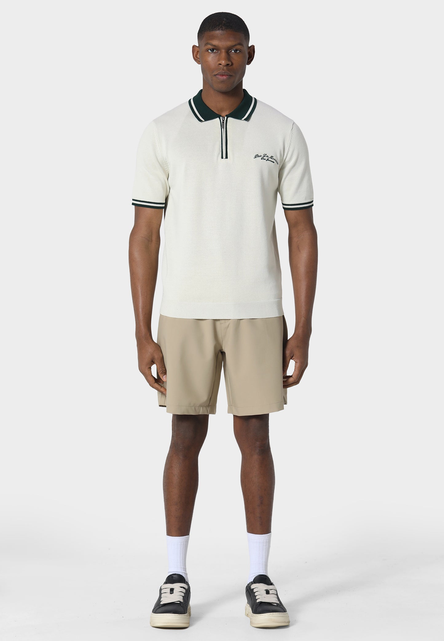 POLO PAS DE MONACO KNIT SIGNATURE OFF WHITE