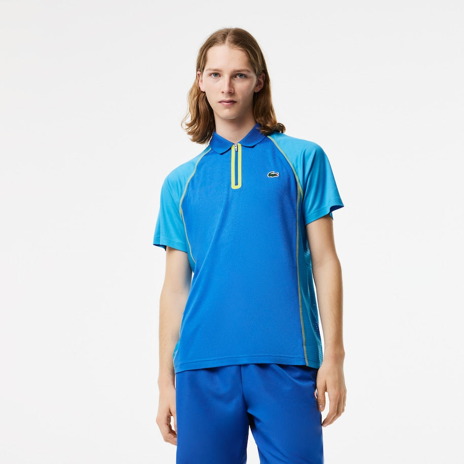 POLO LACOSTE DH5046 AZUL/AMARILLO AW9