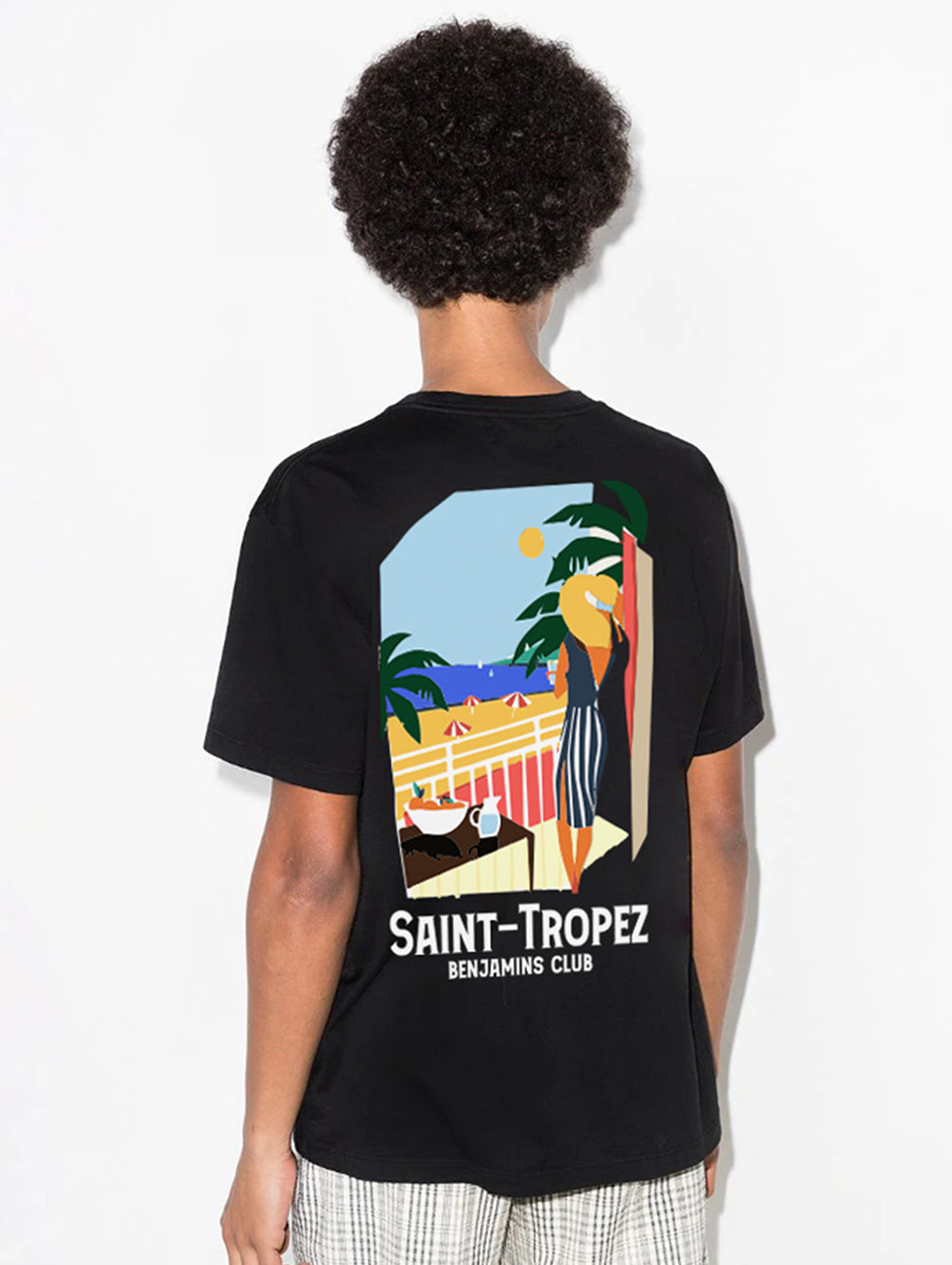 T-SHIRT BENJAMINS CLUB SH1001 ST. TROPEZ BLACK