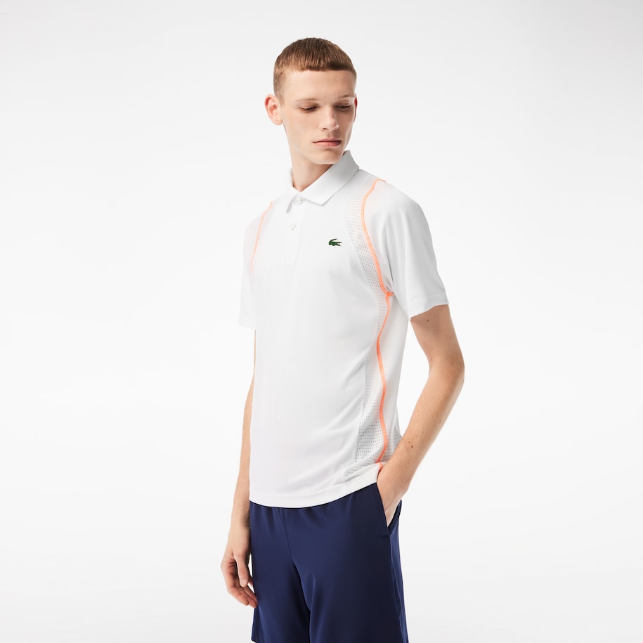 POLO LACOSTE DH5180 WHITE/ORANGE XIT