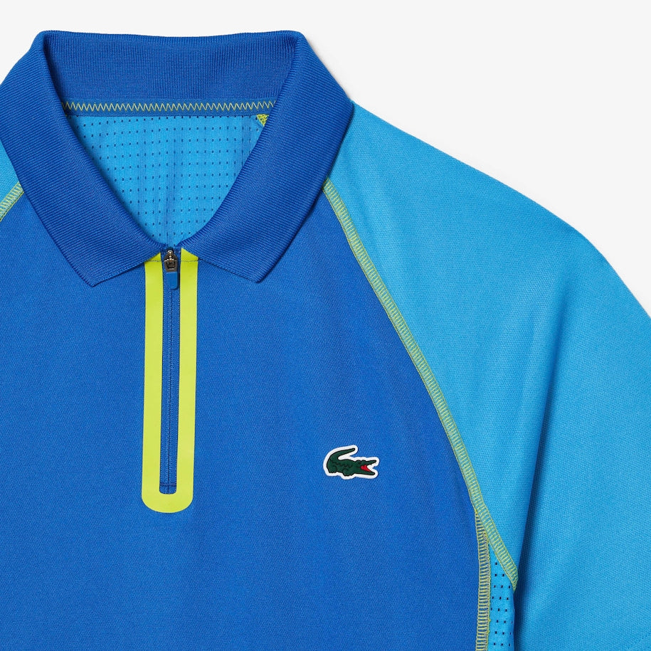 POLO LACOSTE DH5046 AZUL/AMARILLO AW9