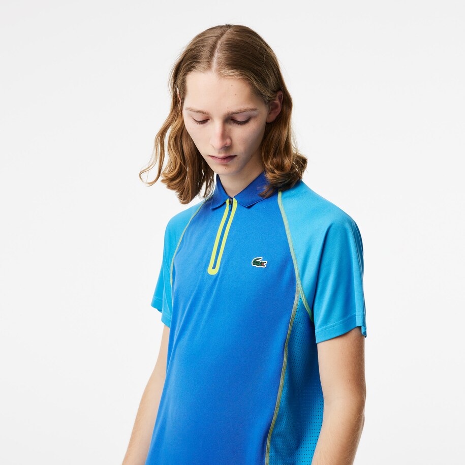 POLO LACOSTE DH5046 AZUL/AMARILLO AW9