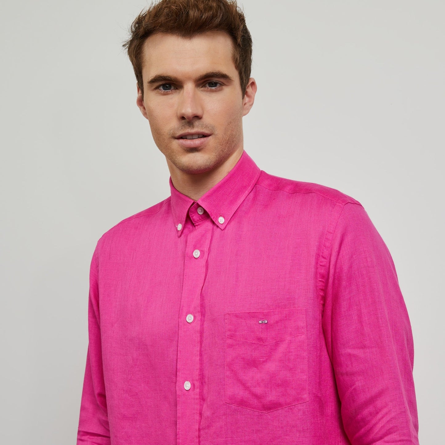 CAMISA M/L EDEN PARK 0018 LINO ROSA