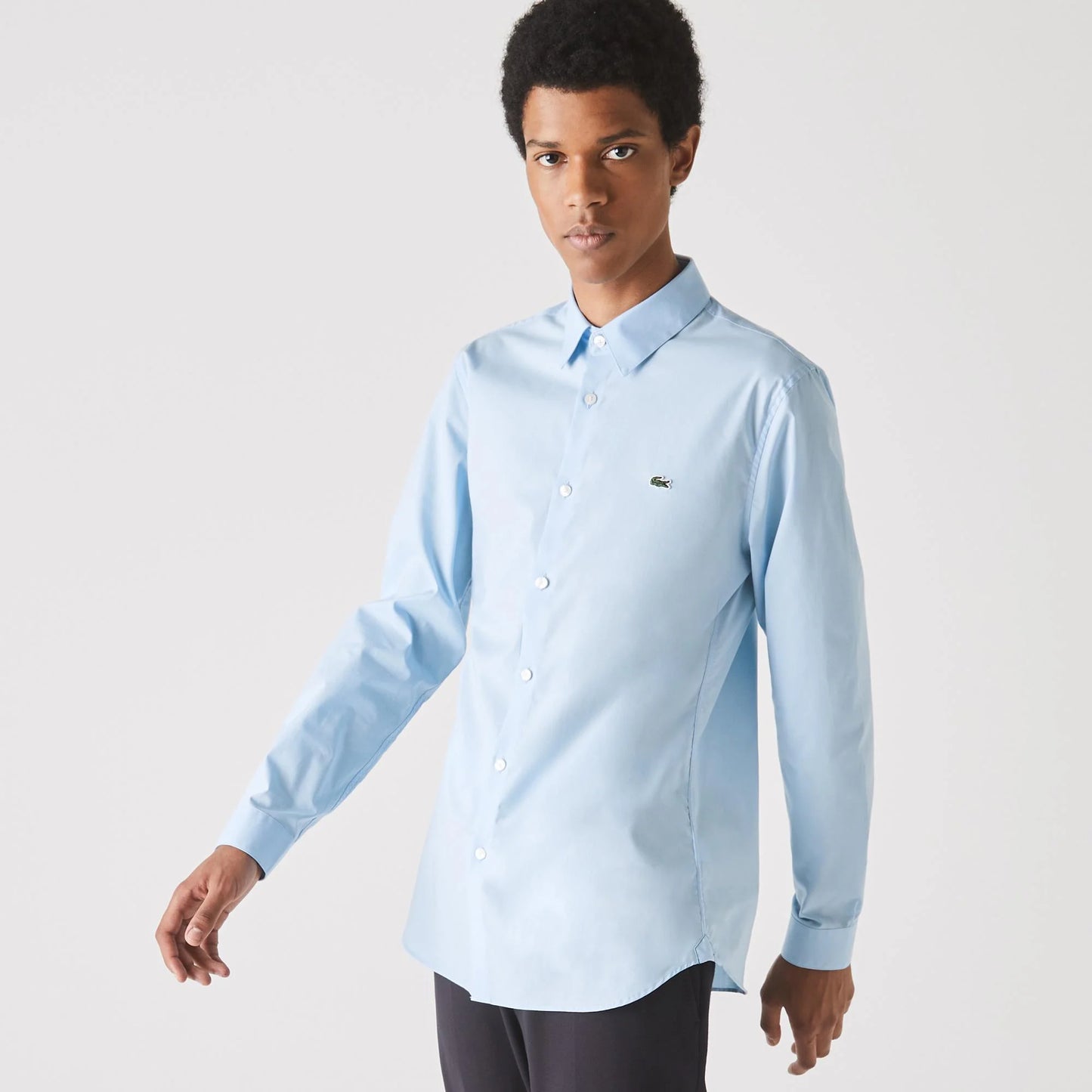 CAMISA M/L LACOSTE CH2668 LIGHT BLUE