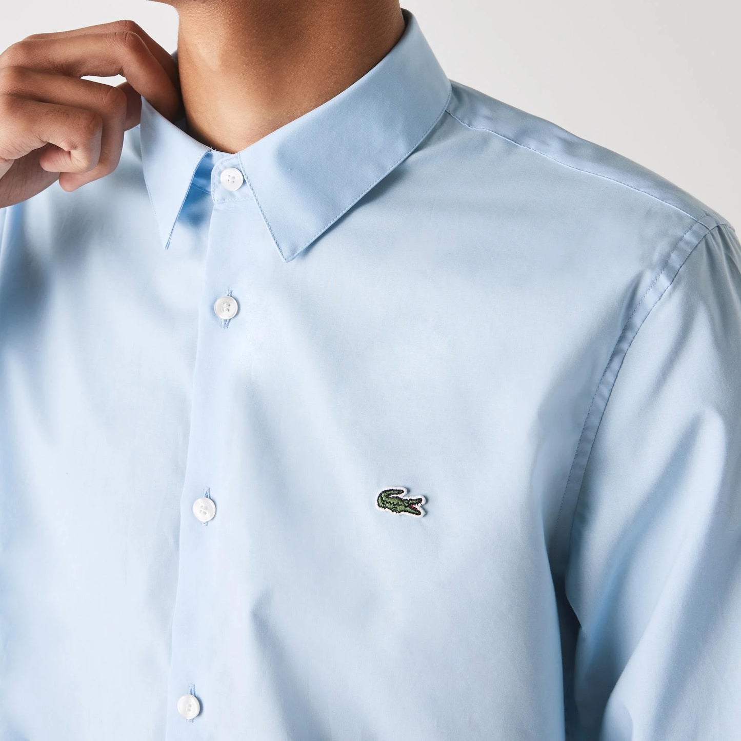 CAMISA M/L LACOSTE CH2668 LIGHT BLUE