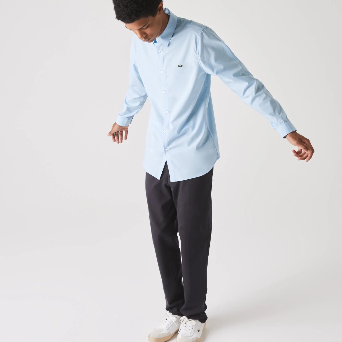 CAMISA M/L LACOSTE CH2668 LIGHT BLUE