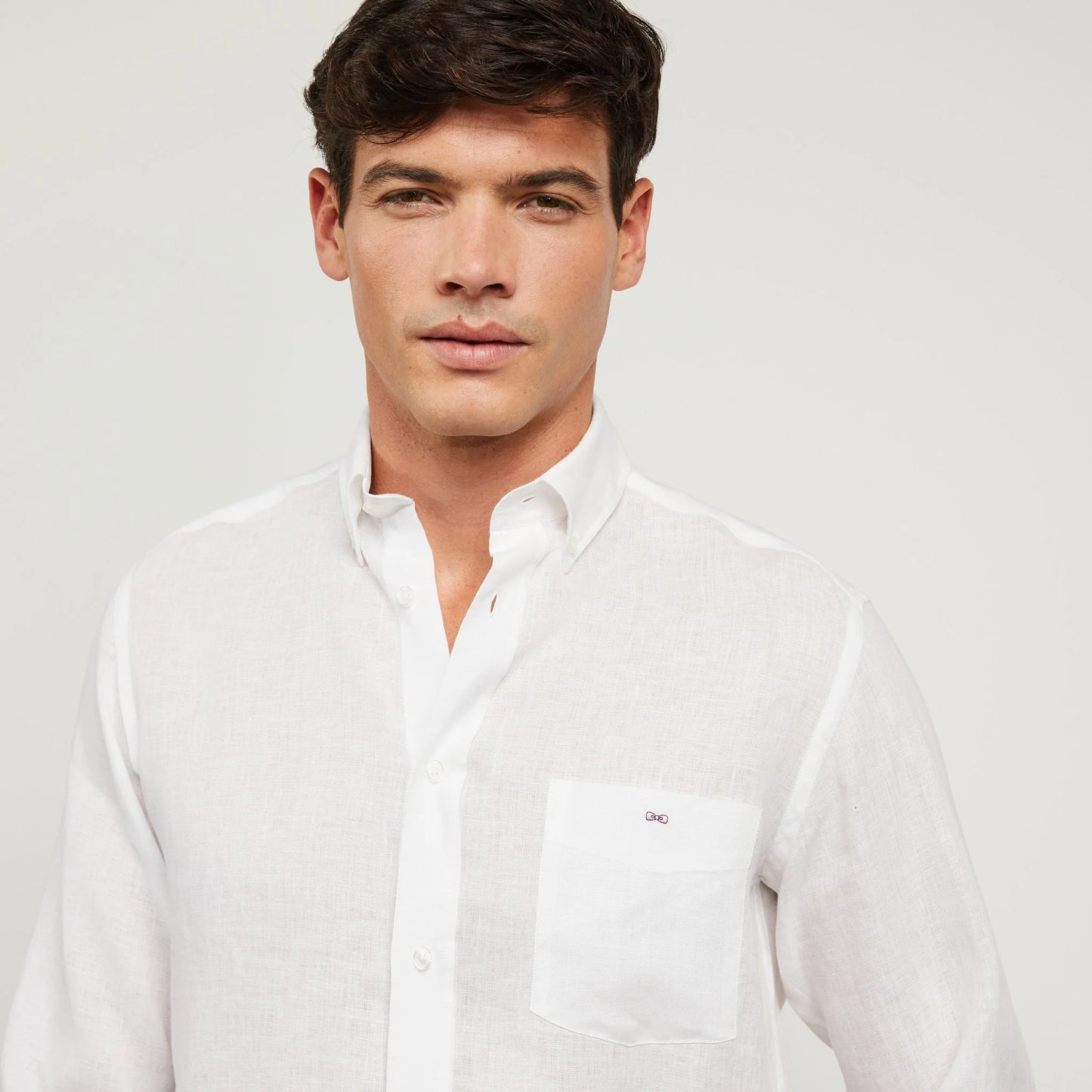 CAMISA M/L EDEN PARK 0018 LINO WHITE