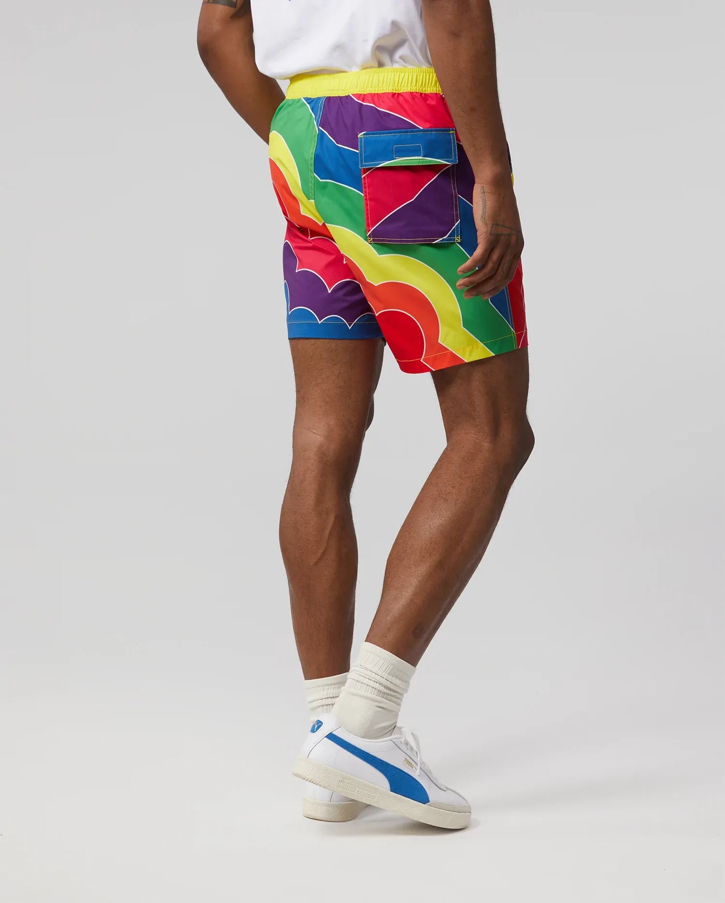 TRAJES DE BAÑO PSYCHO BUNNY- CHELTON SWIM SHORTS-NEON BOLT