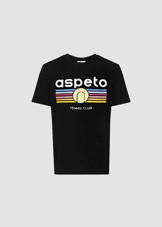 T-SHIRT ASPETO ATSH5007 TENNIS CLUB BLACK