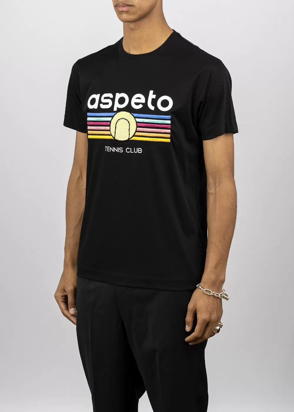 T-SHIRT ASPETO ATSH5007 TENNIS CLUB BLACK
